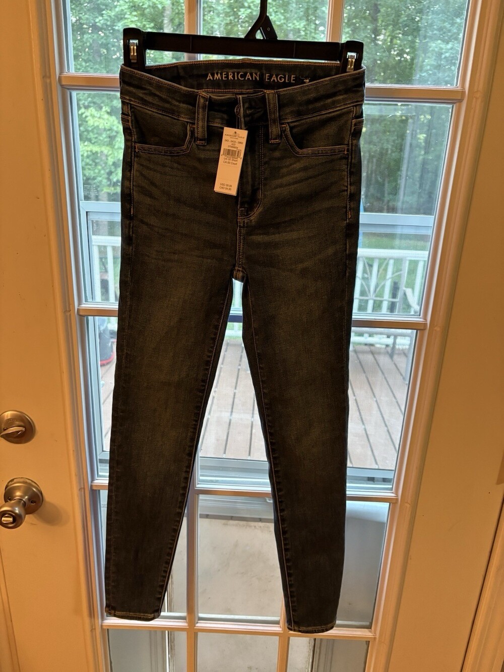 American Eagle Next Level Stretch Skinny Jeans Women’s 00 Short Dark Wash NWT